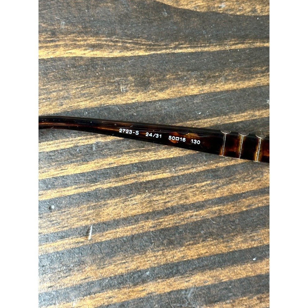 Persol Tortoiseshell Rectangular Eyeglasses frames only - Picture 6 of 7